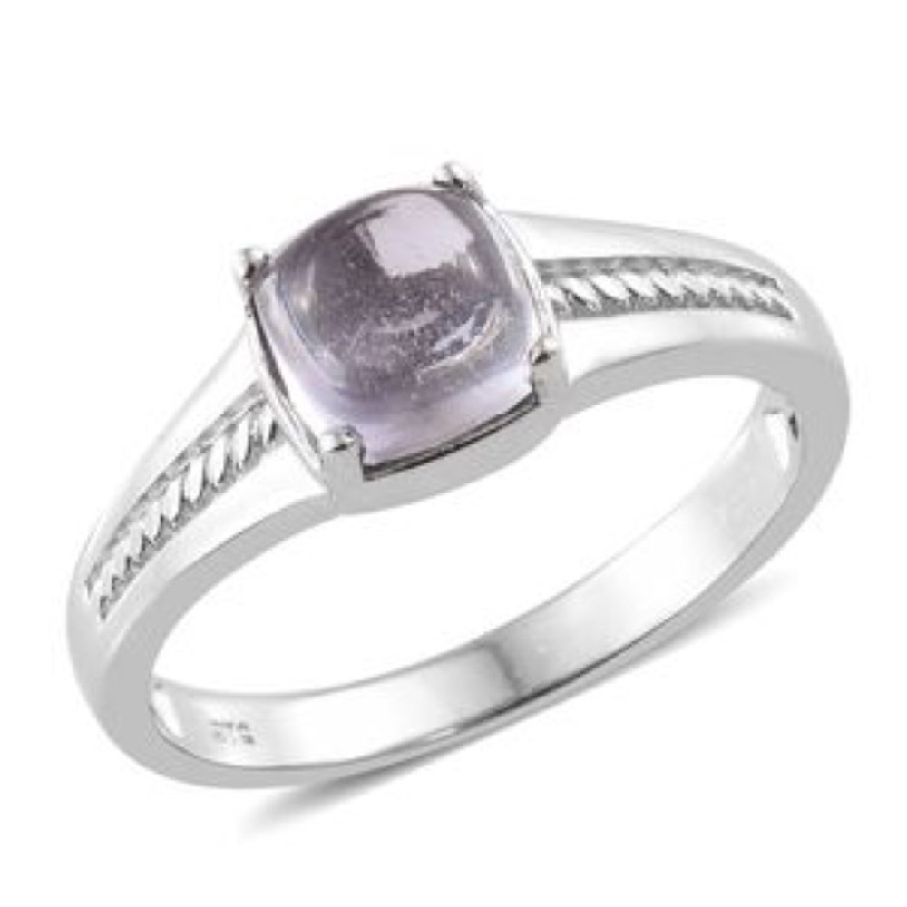 Genuine Gemstone Rose De France Amethyst Mens Ring